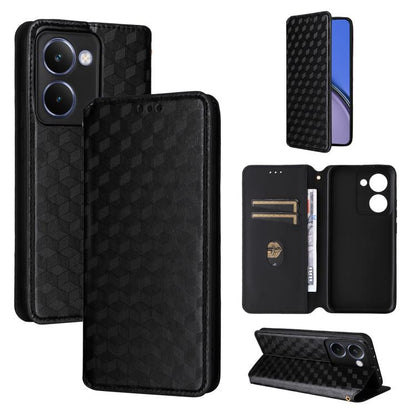 Cubic Grid Texture Flip Leather Phone Case, For Realme 14 5G Global, For Realme P3 Ultra 5G, For Realme 14 Pro Lite 5G, For Realme Neo7x 5G / P3 5G, For Realme P3 Pro 5G, For Realme 14 Pro+ 5G, For Realme 14 Pro 5G, For Realme 14X 5G / C75 4G / V60 Pro...