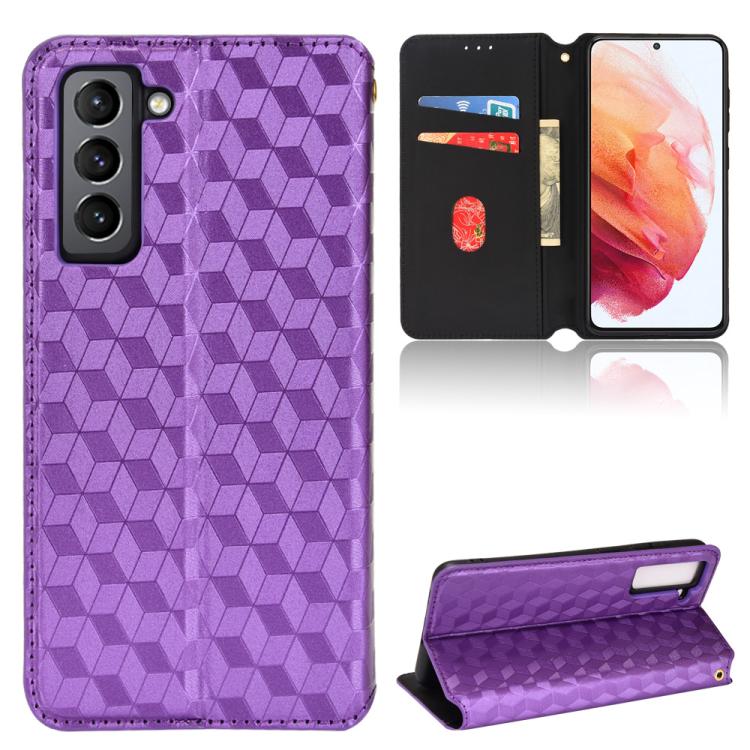 Cubic Grid Texture Flip Leather Phone Case, For Samsung Galaxy S20 FE 2022 / 5G / 4G, For Samsung Galaxy S22 Ultra 5G, For Samsung Galaxy S22+ 5G, For Samsung Galaxy S22 5G, For Samsung Galaxy S21 FE 5G, For Samsung Galaxy S21 5G                       ...