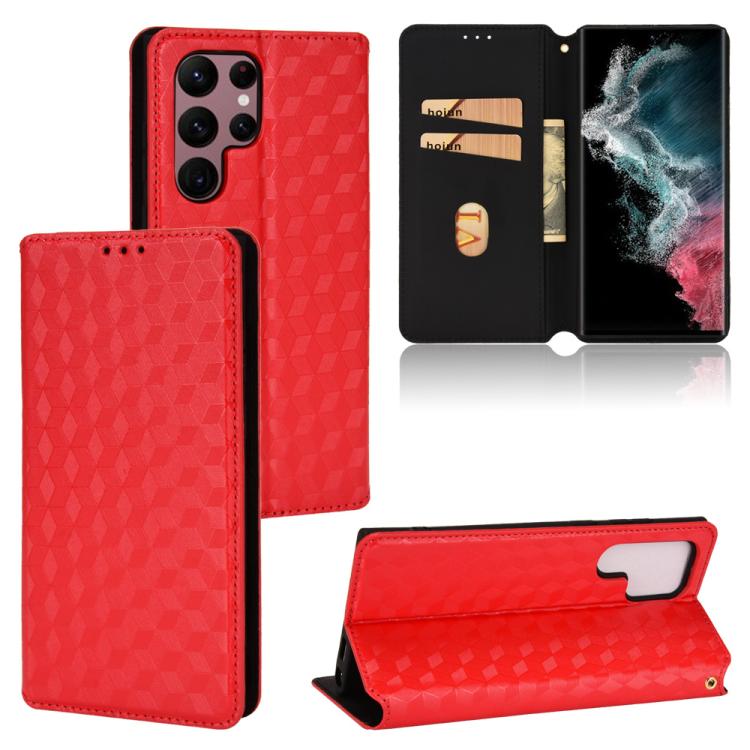 Cubic Grid Texture Flip Leather Phone Case, For Samsung Galaxy S20 FE 2022 / 5G / 4G, For Samsung Galaxy S22 Ultra 5G, For Samsung Galaxy S22+ 5G, For Samsung Galaxy S22 5G, For Samsung Galaxy S21 FE 5G, For Samsung Galaxy S21 5G                       ...