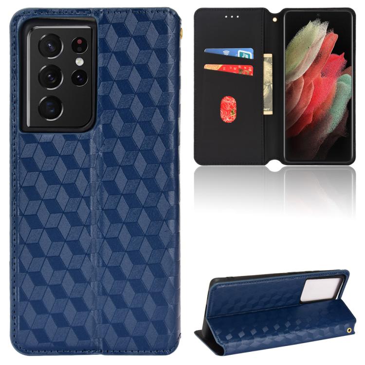 Cubic Grid Texture Flip Leather Phone Case, For Samsung Galaxy S20 FE 2022 / 5G / 4G, For Samsung Galaxy S22 Ultra 5G, For Samsung Galaxy S22+ 5G, For Samsung Galaxy S22 5G, For Samsung Galaxy S21 FE 5G, For Samsung Galaxy S21 5G                       ...