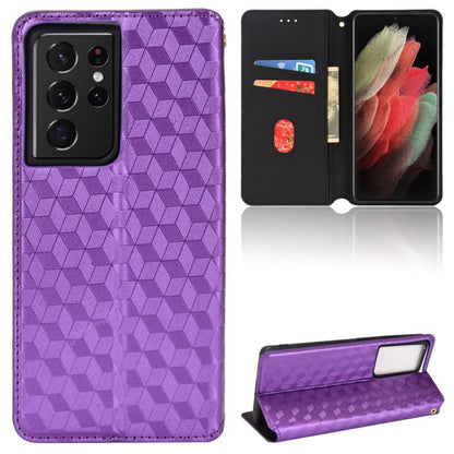 Cubic Grid Texture Flip Leather Phone Case, For Samsung Galaxy S20 FE 2022 / 5G / 4G, For Samsung Galaxy S22 Ultra 5G, For Samsung Galaxy S22+ 5G, For Samsung Galaxy S22 5G, For Samsung Galaxy S21 FE 5G, For Samsung Galaxy S21 5G                       ...