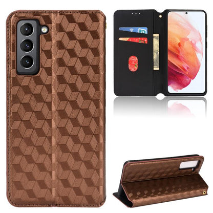 Cubic Grid Texture Flip Leather Phone Case, For Samsung Galaxy S20 FE 2022 / 5G / 4G, For Samsung Galaxy S22 Ultra 5G, For Samsung Galaxy S22+ 5G, For Samsung Galaxy S22 5G, For Samsung Galaxy S21 FE 5G, For Samsung Galaxy S21 5G                       ...