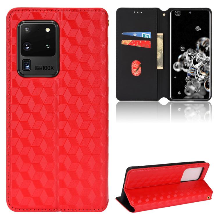 Cubic Grid Texture Flip Leather Phone Case, For Samsung Galaxy S20 FE 2022 / 5G / 4G, For Samsung Galaxy S22 Ultra 5G, For Samsung Galaxy S22+ 5G, For Samsung Galaxy S22 5G, For Samsung Galaxy S21 FE 5G, For Samsung Galaxy S21 5G                       ...