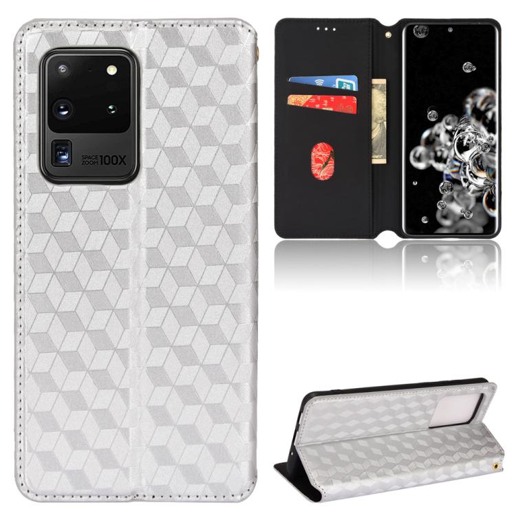 Cubic Grid Texture Flip Leather Phone Case, For Samsung Galaxy S20 FE 2022 / 5G / 4G, For Samsung Galaxy S22 Ultra 5G, For Samsung Galaxy S22+ 5G, For Samsung Galaxy S22 5G, For Samsung Galaxy S21 FE 5G, For Samsung Galaxy S21 5G                       ...
