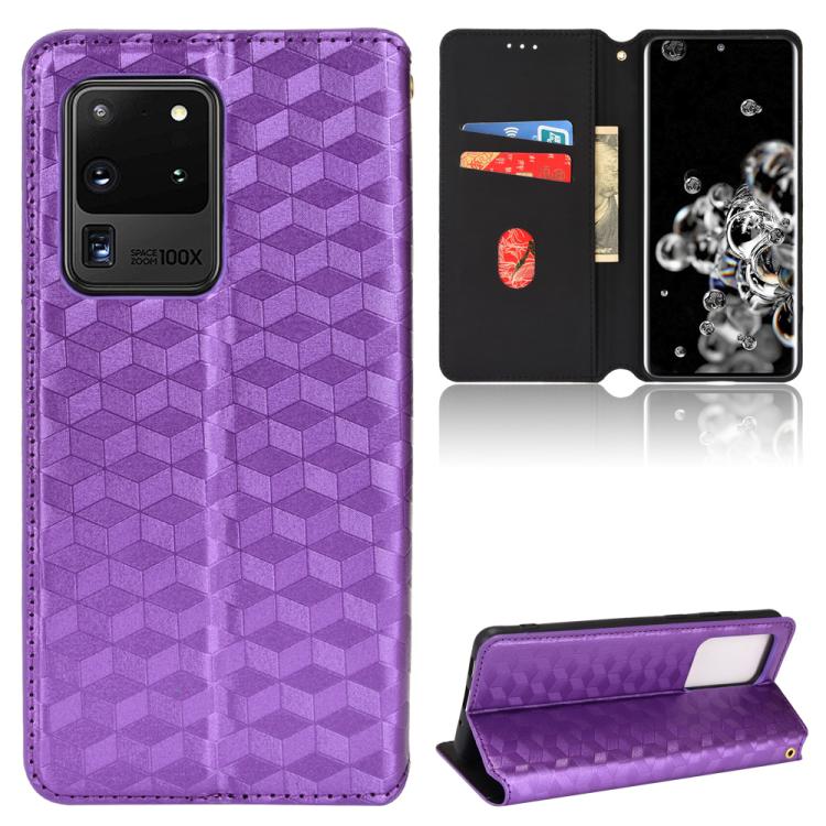 Cubic Grid Texture Flip Leather Phone Case, For Samsung Galaxy S20 FE 2022 / 5G / 4G, For Samsung Galaxy S22 Ultra 5G, For Samsung Galaxy S22+ 5G, For Samsung Galaxy S22 5G, For Samsung Galaxy S21 FE 5G, For Samsung Galaxy S21 5G                       ...