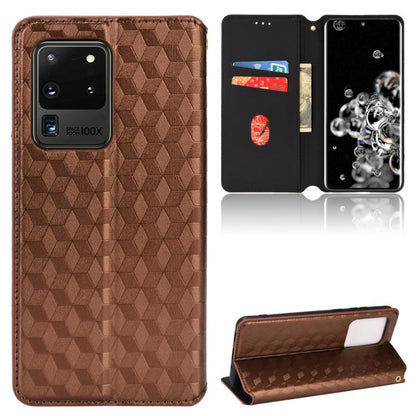 Cubic Grid Texture Flip Leather Phone Case, For Samsung Galaxy S20 FE 2022 / 5G / 4G, For Samsung Galaxy S22 Ultra 5G, For Samsung Galaxy S22+ 5G, For Samsung Galaxy S22 5G, For Samsung Galaxy S21 FE 5G, For Samsung Galaxy S21 5G                       ...