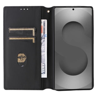 Cubic Grid Texture Flip Leather Phone Case