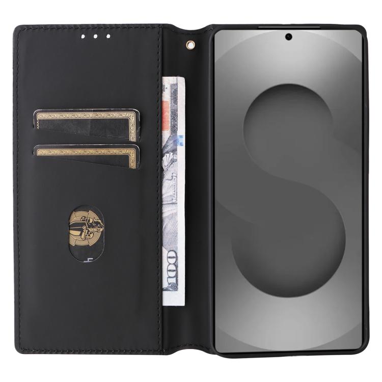 Cubic Grid Texture Flip Leather Phone Case