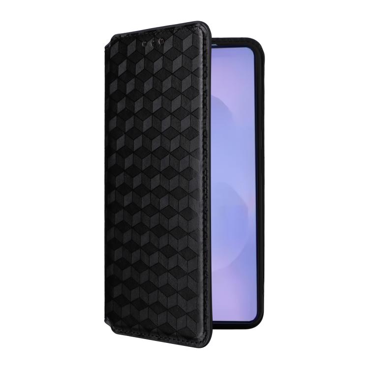 Cubic Grid Texture Flip Leather Phone Case, For Samsung Galaxy S26+ 5G, For Samsung Galaxy S26 Ultra 5G, For Samsung Galaxy S26 5G, For Samsung Galaxy S25 FE 5G, For Samsung Galaxy S25 Edge 5G, For Samsung Galaxy S25 5G, For Samsung Galaxy S25+ 5G     ...