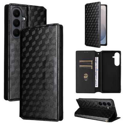 Cubic Grid Texture Flip Leather Phone Case, For Galaxy S27 Ultra 5G, For Galaxy S27 Pro 5G, For Galaxy S27 / S26 5G, For Galaxy S26 FE 5G, For Samsung Galaxy S26+ 5G, For Samsung Galaxy S26 Ultra 5G, For Samsung Galaxy S25 FE 5G                        ...
