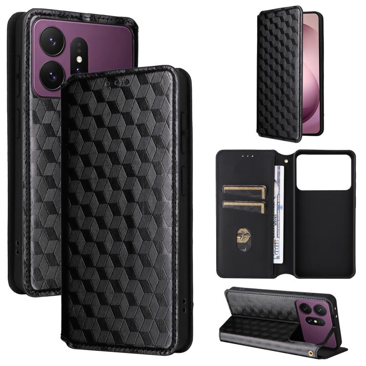 Cubic Grid Texture Flip Leather Phone Case, For Galaxy S27 Ultra 5G, For Galaxy S27 Pro 5G, For Galaxy S27 / S26 5G, For Galaxy S26 FE 5G, For Samsung Galaxy S26+ 5G, For Samsung Galaxy S26 Ultra 5G, For Samsung Galaxy S25 FE 5G                        ...