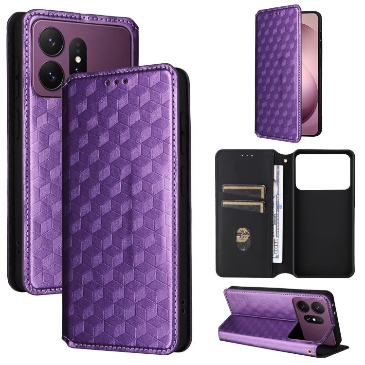 Cubic Grid Texture Flip Leather Phone Case, For Galaxy S27 Ultra 5G, For Galaxy S27 Pro 5G, For Galaxy S27 / S26 5G, For Galaxy S26 FE 5G, For Samsung Galaxy S26+ 5G, For Samsung Galaxy S26 Ultra 5G, For Samsung Galaxy S25 FE 5G                        ...