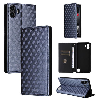 Cubic Grid Texture Flip Leather Phone Case, For Nothing Phone 4a Pro, For Nothing Phone 4a, For Nothing Phone 3a Lite, For Nothing Phone 3, For Nothing CMF Phone 2 Pro, For Nothing Phone 3a, For Nothing Phone 3a Pro, For Nothing CMF Phone 1            ...