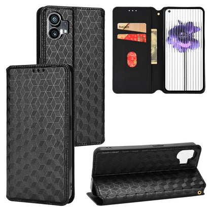 Cubic Grid Texture Flip Leather Phone Case, For Nothing Phone 4a Pro, For Nothing Phone 4a, For Nothing Phone 3a Lite, For Nothing Phone 3, For Nothing CMF Phone 2 Pro, For Nothing Phone 3a, For Nothing Phone 3a Pro, For Nothing CMF Phone 1            ...
