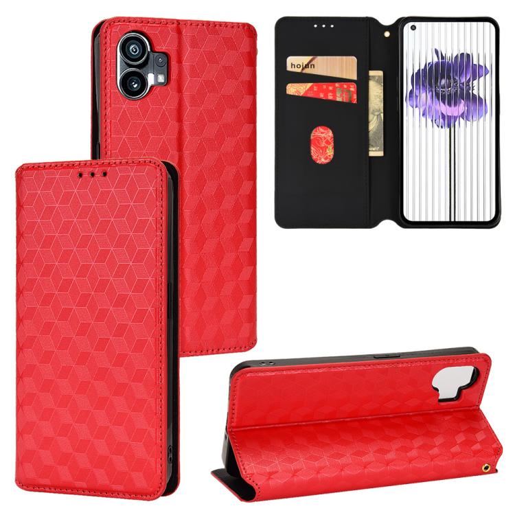 Cubic Grid Texture Flip Leather Phone Case, For Nothing Phone 4a Pro, For Nothing Phone 4a, For Nothing Phone 3a Lite, For Nothing Phone 3, For Nothing CMF Phone 2 Pro, For Nothing Phone 3a, For Nothing Phone 3a Pro, For Nothing CMF Phone 1            ...