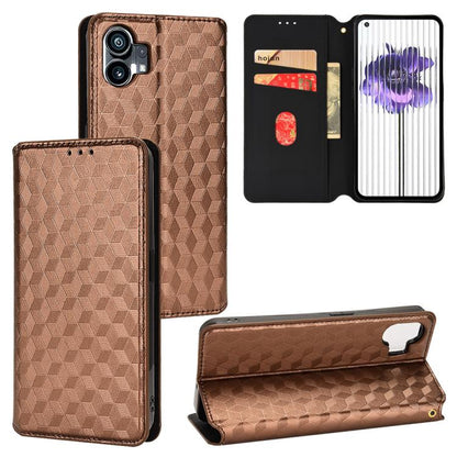 Cubic Grid Texture Flip Leather Phone Case, For Nothing Phone 4a Pro, For Nothing Phone 4a, For Nothing Phone 3a Lite, For Nothing Phone 3, For Nothing CMF Phone 2 Pro, For Nothing Phone 3a, For Nothing Phone 3a Pro, For Nothing CMF Phone 1            ...