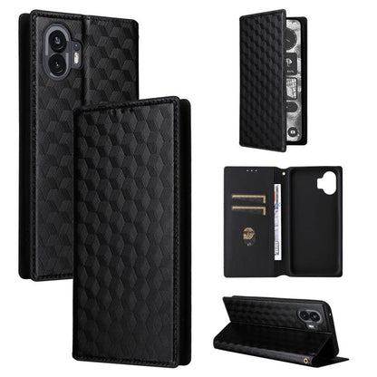 Cubic Grid Texture Flip Leather Phone Case, For Nothing Phone 4a Pro, For Nothing Phone 4a, For Nothing Phone 3a Lite, For Nothing Phone 3, For Nothing CMF Phone 2 Pro, For Nothing Phone 3a, For Nothing Phone 3a Pro, For Nothing CMF Phone 1            ...