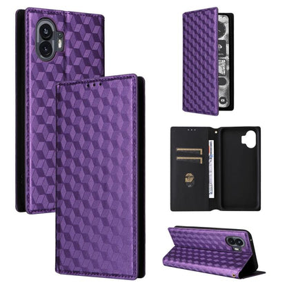 Cubic Grid Texture Flip Leather Phone Case, For Nothing Phone 4a Pro, For Nothing Phone 4a, For Nothing Phone 3a Lite, For Nothing Phone 3, For Nothing CMF Phone 2 Pro, For Nothing Phone 3a, For Nothing Phone 3a Pro, For Nothing CMF Phone 1            ...