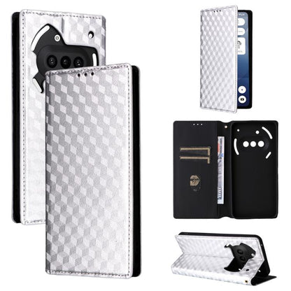 Cubic Grid Texture Flip Leather Phone Case, For Nothing Phone 4a Pro, For Nothing Phone 4a, For Nothing Phone 3a Lite, For Nothing Phone 3, For Nothing CMF Phone 2 Pro, For Nothing Phone 3a, For Nothing Phone 3a Pro, For Nothing CMF Phone 1            ...