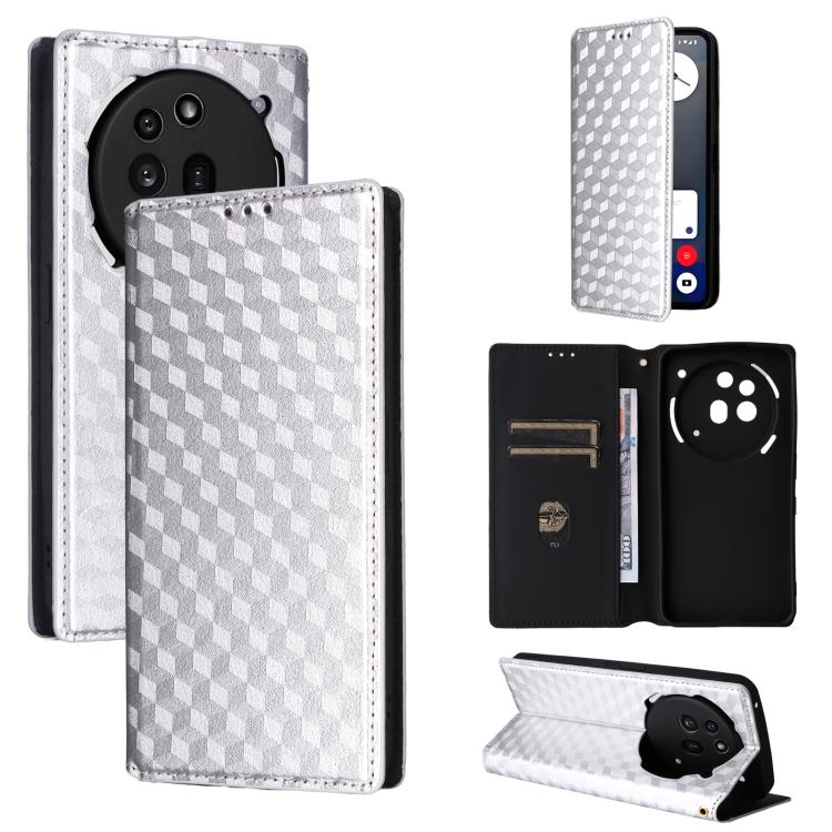 Cubic Grid Texture Flip Leather Phone Case, For Nothing Phone 4a Pro, For Nothing Phone 4a, For Nothing Phone 3a Lite, For Nothing Phone 3, For Nothing CMF Phone 2 Pro, For Nothing Phone 3a, For Nothing Phone 3a Pro, For Nothing CMF Phone 1            ...