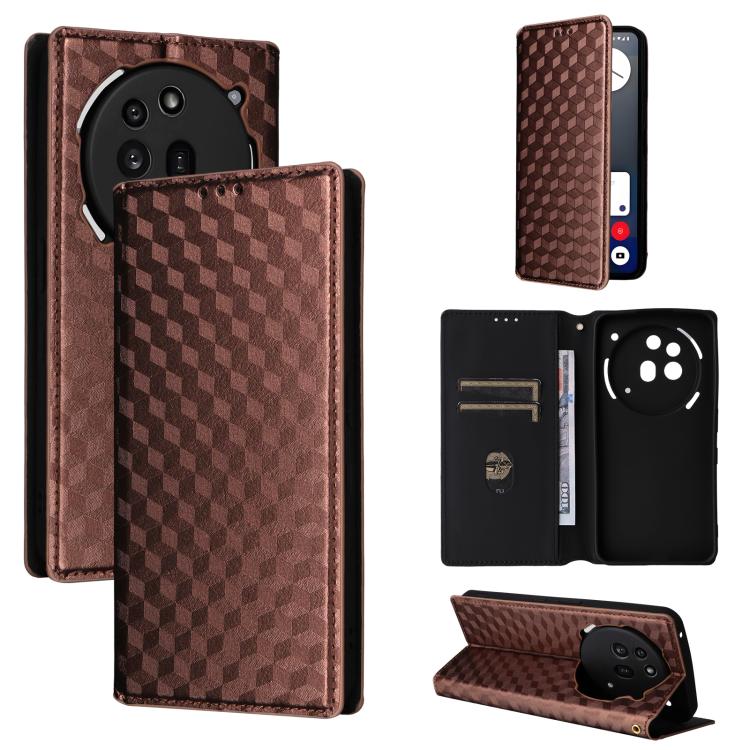 Cubic Grid Texture Flip Leather Phone Case, For Nothing Phone 4a Pro, For Nothing Phone 4a, For Nothing Phone 3a Lite, For Nothing Phone 3, For Nothing CMF Phone 2 Pro, For Nothing Phone 3a, For Nothing Phone 3a Pro, For Nothing CMF Phone 1            ...