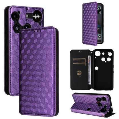 Cubic Grid Texture Flip Leather Phone Case, For Nothing Phone 4a Pro, For Nothing Phone 4a, For Nothing Phone 3a Lite, For Nothing Phone 3, For Nothing CMF Phone 2 Pro, For Nothing Phone 3a, For Nothing Phone 3a Pro, For Nothing CMF Phone 1            ...
