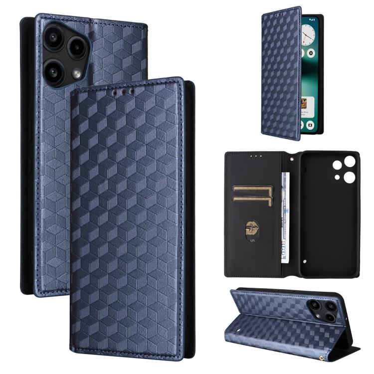 Cubic Grid Texture Flip Leather Phone Case, For Nothing Phone 4a Pro, For Nothing Phone 4a, For Nothing Phone 3a Lite, For Nothing Phone 3, For Nothing CMF Phone 2 Pro, For Nothing Phone 3a, For Nothing Phone 3a Pro, For Nothing CMF Phone 1            ...