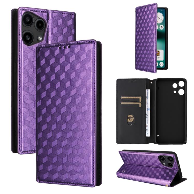 Cubic Grid Texture Flip Leather Phone Case, For Nothing Phone 4a Pro, For Nothing Phone 4a, For Nothing Phone 3a Lite, For Nothing Phone 3, For Nothing CMF Phone 2 Pro, For Nothing Phone 3a, For Nothing Phone 3a Pro, For Nothing CMF Phone 1            ...