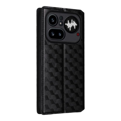 Cubic Grid Texture Flip Leather Phone Case, For Nothing Phone 4a Pro, For Nothing Phone 4a, For Nothing Phone 3a Lite, For Nothing Phone 3, For Nothing CMF Phone 2 Pro, For Nothing Phone 3a, For Nothing Phone 3a Pro, For Nothing CMF Phone 1            ...