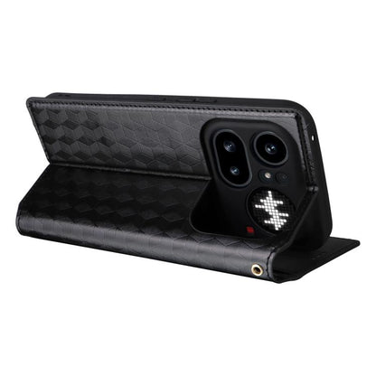 Cubic Grid Texture Flip Leather Phone Case, For Nothing Phone 4a Pro, For Nothing Phone 4a, For Nothing Phone 3a Lite, For Nothing Phone 3, For Nothing CMF Phone 2 Pro, For Nothing Phone 3a, For Nothing Phone 3a Pro, For Nothing CMF Phone 1            ...