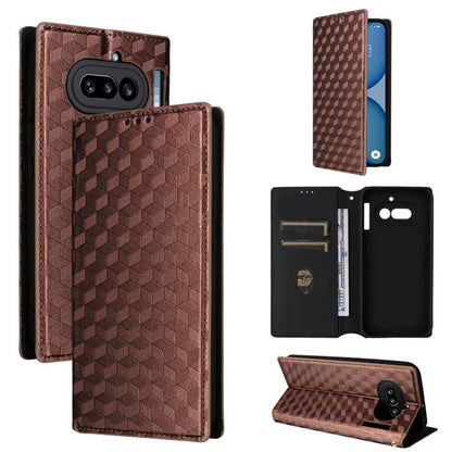 Cubic Grid Texture Flip Leather Phone Case, For Nothing Phone 4a Pro, For Nothing Phone 4a, For Nothing Phone 3a Lite, For Nothing Phone 3, For Nothing CMF Phone 2 Pro, For Nothing Phone 3a, For Nothing Phone 3a Pro, For Nothing CMF Phone 1            ...