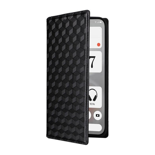 Cubic Grid Texture Flip Leather Phone Case, For Nothing Phone 4b, For Nothing Phone 4a Pro, For Nothing Phone 4a, For Nothing Phone 3a Lite, For Nothing Phone 3, For Nothing CMF Phone 2 Pro, For Nothing Phone 3a, For Nothing Phone 3a Pro               ...