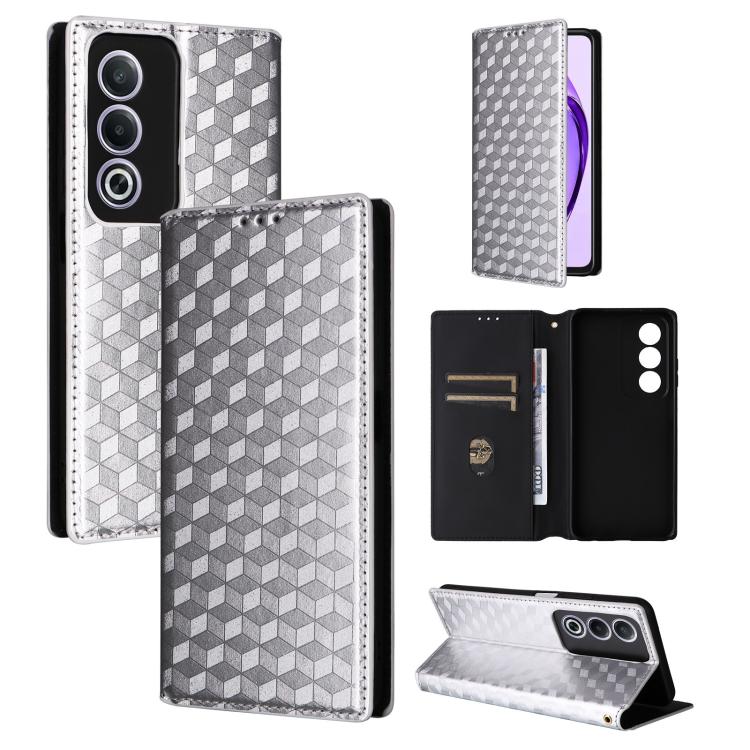 Cubic Grid Texture Flip Leather Phone Case, For OPPO Reno12 F 5G, For OPPO Reno11 A JP / PJH110, For OPPO Reno12 Pro 5G Global, For OPPO Reno12 5G Global, For OPPO A3 Pro 5G Global, For OPPO Reno11 F 5G / F25 Pro 5G, For OPPO Reno11 5G Global          ...