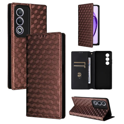Cubic Grid Texture Flip Leather Phone Case, For OPPO Reno12 F 5G, For OPPO Reno11 A JP / PJH110, For OPPO Reno12 Pro 5G Global, For OPPO Reno12 5G Global, For OPPO A3 Pro 5G Global, For OPPO Reno11 F 5G / F25 Pro 5G, For OPPO Reno11 5G Global          ...