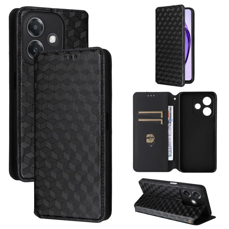 Cubic Grid Texture Flip Leather Phone Case, For OPPO A5 5G / 4G Global / A5M, For OPPO Reno14 Pro Global, For OPPO Reno14 Global, For OPPO K13 5G / K13X 5G / K12S 5G, For OPPO Find X8s+ 5G, For OPPO Find X8s 5G, For OPPO Find X8 Ultra 5G               ...