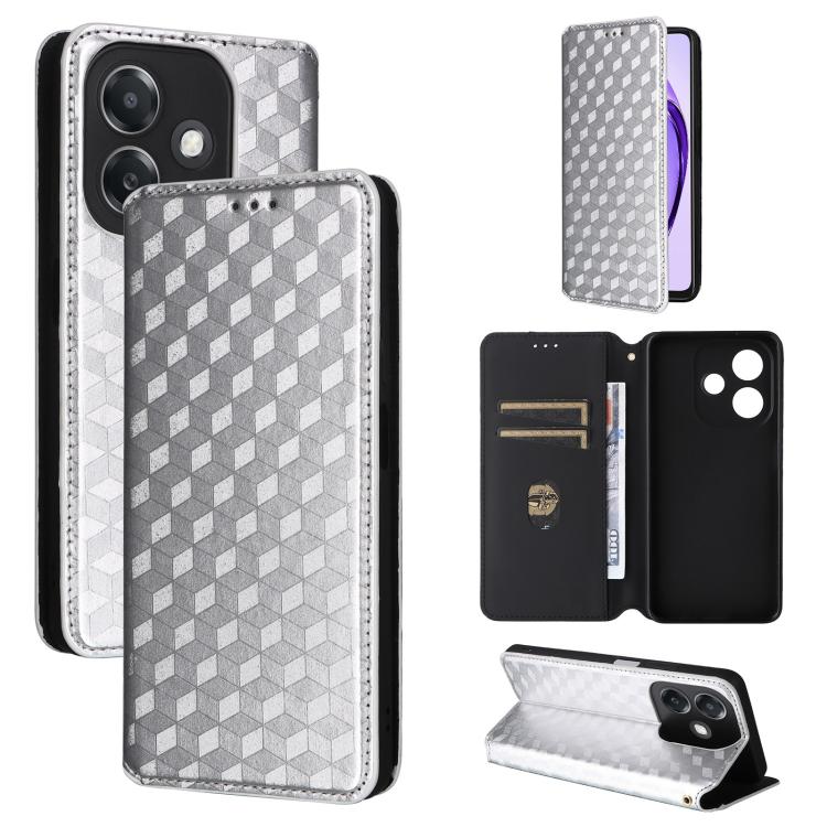 Cubic Grid Texture Flip Leather Phone Case, For OPPO A5 5G / 4G Global / A5M, For OPPO Reno14 Pro Global, For OPPO Reno14 Global, For OPPO K13 5G / K13X 5G / K12S 5G, For OPPO Find X8s+ 5G, For OPPO Find X8s 5G, For OPPO Find X8 Ultra 5G               ...