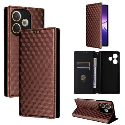 Cubic Grid Texture Flip Leather Phone Case, For OPPO A5 5G / 4G Global / A5M, For OPPO Reno14 Pro Global, For OPPO Reno14 Global, For OPPO K13 5G / K13X 5G / K12S 5G, For OPPO Find X8s+ 5G, For OPPO Find X8s 5G, For OPPO Find X8 Ultra 5G               ...