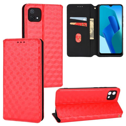 Cubic Grid Texture Flip Leather Phone Case, For OPPO A58 5G / A58x / A78 5G, For OPPO A77 4G / A57 4G / A57 5G TW, For OPPO A17k / A17, For OPPO Reno7 A, For OPPO A77 5G / A57 5G 2022, For OPPO A57 4G 2022 / 5G TW, For OPPO A16K / A16e, For OPPO A55s 5...
