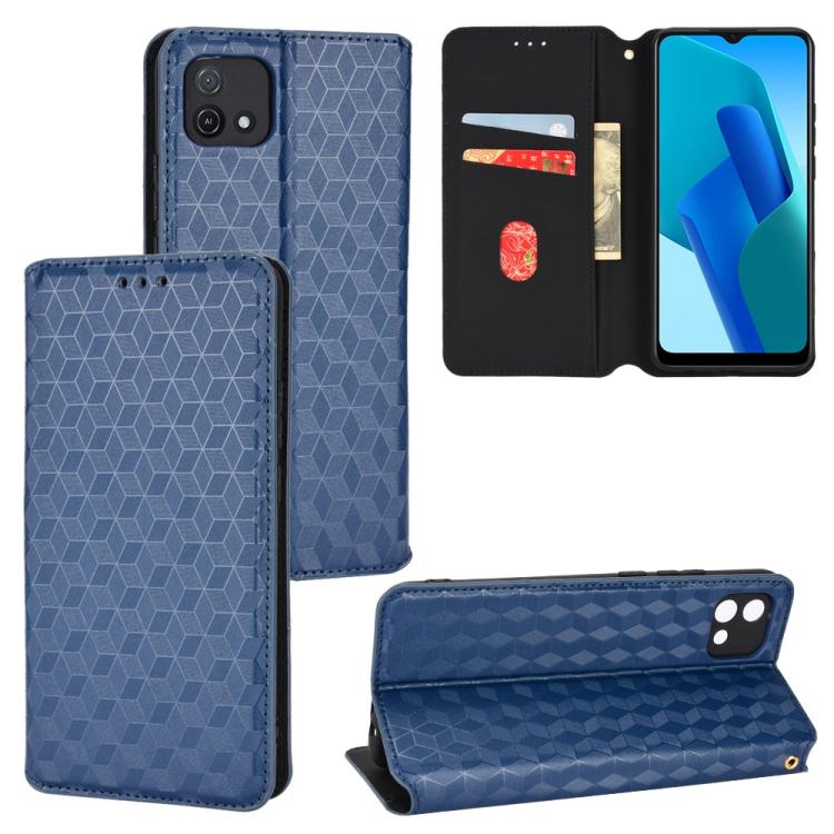 Cubic Grid Texture Flip Leather Phone Case, For OPPO A58 5G / A58x / A78 5G, For OPPO A77 4G / A57 4G / A57 5G TW, For OPPO A17k / A17, For OPPO Reno7 A, For OPPO A77 5G / A57 5G 2022, For OPPO A57 4G 2022 / 5G TW, For OPPO A16K / A16e, For OPPO A55s 5...