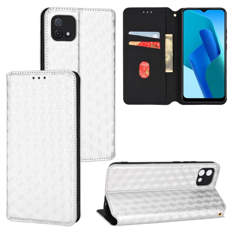 Cubic Grid Texture Flip Leather Phone Case, For OPPO A58 5G / A58x / A78 5G, For OPPO A77 4G / A57 4G / A57 5G TW, For OPPO A17k / A17, For OPPO Reno7 A, For OPPO A77 5G / A57 5G 2022, For OPPO A57 4G 2022 / 5G TW, For OPPO A16K / A16e, For OPPO A55s 5...