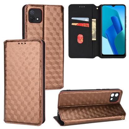 Cubic Grid Texture Flip Leather Phone Case, For OPPO A58 5G / A58x / A78 5G, For OPPO A77 4G / A57 4G / A57 5G TW, For OPPO A17k / A17, For OPPO Reno7 A, For OPPO A77 5G / A57 5G 2022, For OPPO A57 4G 2022 / 5G TW, For OPPO A16K / A16e, For OPPO A55s 5...