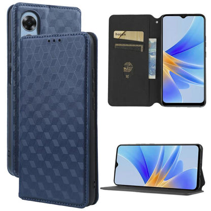 Cubic Grid Texture Flip Leather Phone Case, For OPPO A58 5G / A58x / A78 5G, For OPPO A77 4G / A57 4G / A57 5G TW, For OPPO A17k / A17, For OPPO Reno7 A, For OPPO A77 5G / A57 5G 2022, For OPPO A57 4G 2022 / 5G TW, For OPPO A16K / A16e, For OPPO A55s 5...
