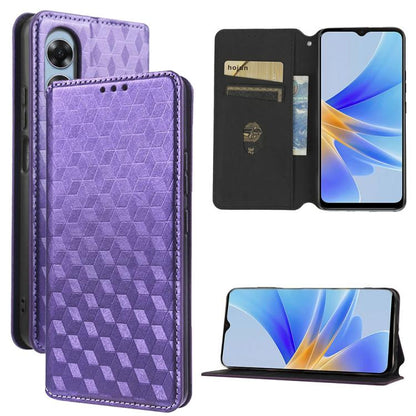 Cubic Grid Texture Flip Leather Phone Case, For OPPO A58 5G / A58x / A78 5G, For OPPO A77 4G / A57 4G / A57 5G TW, For OPPO A17k / A17, For OPPO Reno7 A, For OPPO A77 5G / A57 5G 2022, For OPPO A57 4G 2022 / 5G TW, For OPPO A16K / A16e, For OPPO A55s 5...