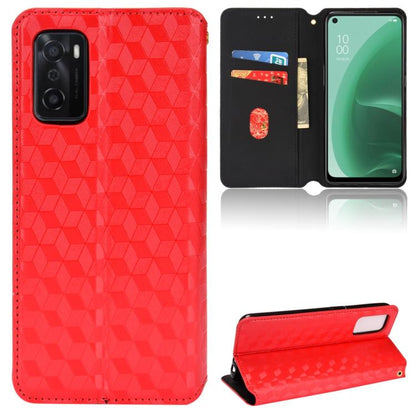 Cubic Grid Texture Flip Leather Phone Case, For OPPO A58 5G / A58x / A78 5G, For OPPO A77 4G / A57 4G / A57 5G TW, For OPPO A17k / A17, For OPPO Reno7 A, For OPPO A77 5G / A57 5G 2022, For OPPO A57 4G 2022 / 5G TW, For OPPO A16K / A16e, For OPPO A55s 5...