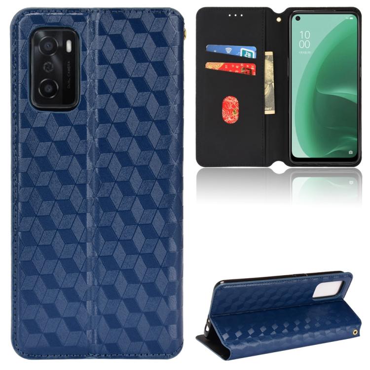 Cubic Grid Texture Flip Leather Phone Case, For OPPO A58 5G / A58x / A78 5G, For OPPO A77 4G / A57 4G / A57 5G TW, For OPPO A17k / A17, For OPPO Reno7 A, For OPPO A77 5G / A57 5G 2022, For OPPO A57 4G 2022 / 5G TW, For OPPO A16K / A16e, For OPPO A55s 5...