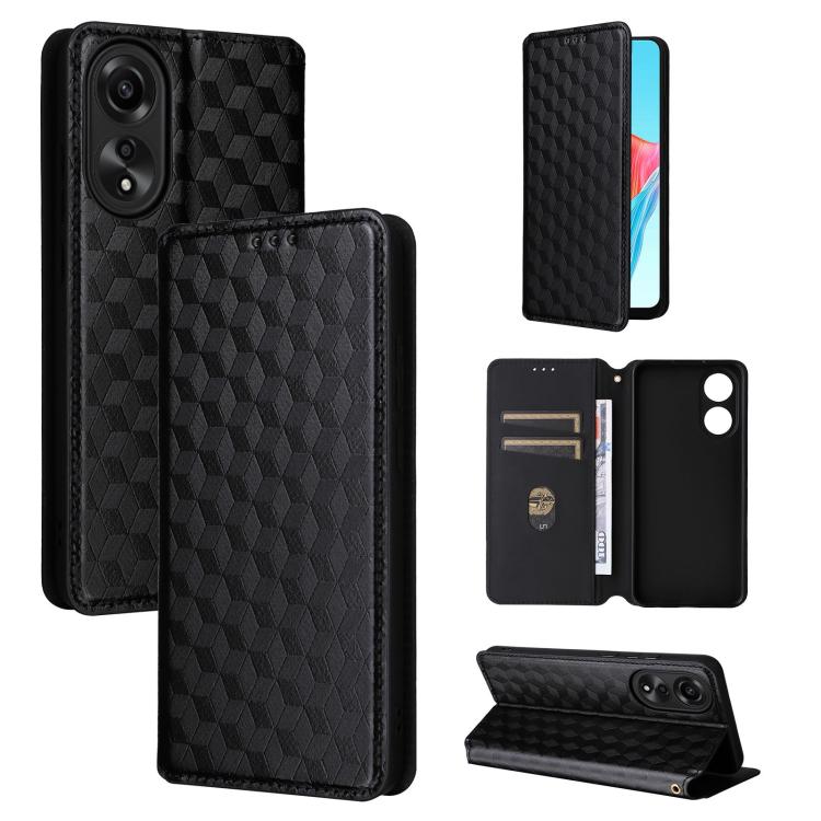 Cubic Grid Texture Flip Leather Phone Case, For OPPO Reno12 F 5G, For OPPO Reno11 A JP / PJH110, For OPPO Reno12 Pro 5G Global, For OPPO Reno12 5G Global, For OPPO A3 Pro 5G Global, For OPPO Reno11 F 5G / F25 Pro 5G, For OPPO Reno11 5G Global          ...