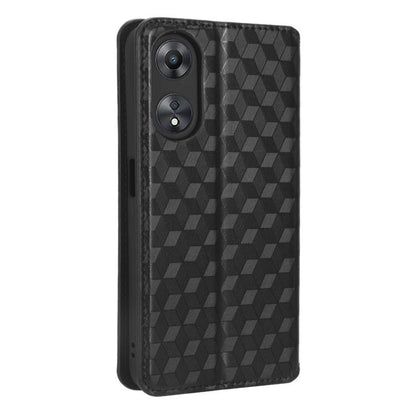 Cubic Grid Texture Flip Leather Phone Case, For OPPO A58 5G / A58x / A78 5G, For OPPO A77 4G / A57 4G / A57 5G TW, For OPPO A17k / A17, For OPPO Reno7 A, For OPPO A77 5G / A57 5G 2022, For OPPO A57 4G 2022 / 5G TW, For OPPO A16K / A16e, For OPPO A55s 5...