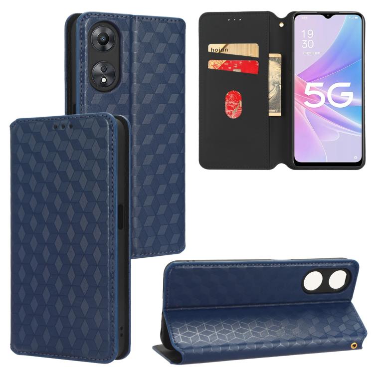 Cubic Grid Texture Flip Leather Phone Case, For OPPO A58 5G / A58x / A78 5G, For OPPO A77 4G / A57 4G / A57 5G TW, For OPPO A17k / A17, For OPPO Reno7 A, For OPPO A77 5G / A57 5G 2022, For OPPO A57 4G 2022 / 5G TW, For OPPO A16K / A16e, For OPPO A55s 5...