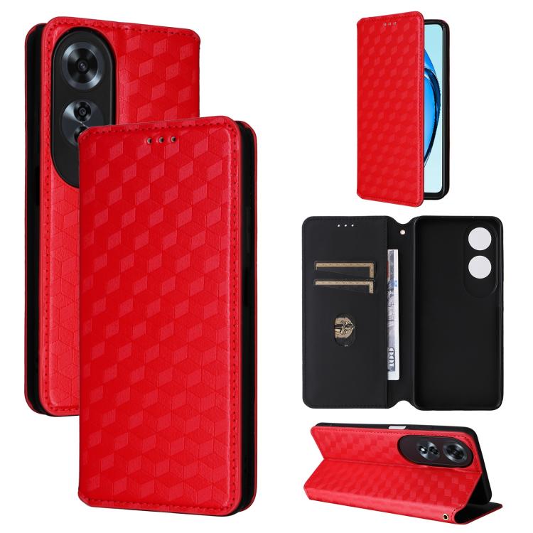 Cubic Grid Texture Flip Leather Phone Case, For OPPO A5 5G / 4G Global / A5M, For OPPO Reno14 Pro Global, For OPPO Reno14 Global, For OPPO K13 5G / K13X 5G / K12S 5G, For OPPO Find X8s+ 5G, For OPPO Find X8s 5G, For OPPO Find X8 Ultra 5G               ...