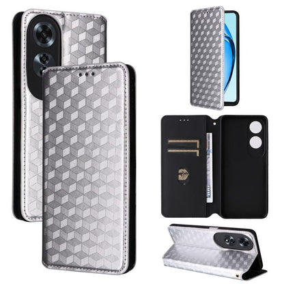 Cubic Grid Texture Flip Leather Phone Case, For OPPO A5 5G / 4G Global / A5M, For OPPO Reno14 Pro Global, For OPPO Reno14 Global, For OPPO K13 5G / K13X 5G / K12S 5G, For OPPO Find X8s+ 5G, For OPPO Find X8s 5G, For OPPO Find X8 Ultra 5G               ...